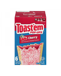Clearance Special - Toast'em POP-UPS - Frosted Cherry Toaster Pastries 6pk - 10.2oz (288g) **Best Before: 3rd May 2024**