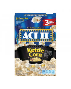 Act II Kettle Corn Popcorn 3pk - 8.25oz (234g)