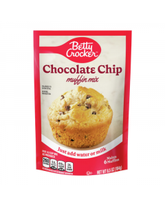 Clearance Special - Betty Crocker Chocolate Chip Pouch Muffin Mix - 6.5oz (184g) **Best Before: August 23**