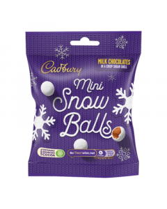 Clearance Special - Cadbury Chocolate Mini Snowballs Bag - 80g [UK] **Best Before: 31st March 2024**