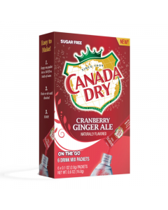 Canada Dry On To Go Cranberry Ginger Ale Drink Mix - 6 Pack - 0.6oz (16.8g)