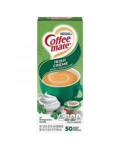 Clearance Special - Coffee-Mate - Irish Crème - Liquid Creamer Singles - 50-Piece x 3/8fl.oz (11ml) **Best Before: March 2024**