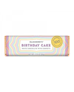 Clearance Special - Hammond's Birthday Cake White Chocolate Bar - 2.25oz (64g) **Best Before: 10 January 24**