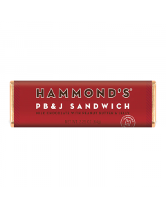 Clearance Special - Hammond's PB & J Sandwich Milk Chocolate Bar - 2.25oz (64g) **Best Before: 23 January 24**