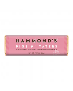 Clearance Special - Hammond's Pigs 'N' Taters Milk Chocolate Bar - 2.25oz (64g) **Best Before: 11 January 24**