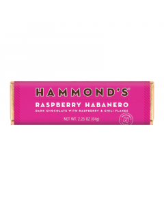 Clearance Special - Hammond's Raspberry Habanero Dark Chocolate Bar - 2.25oz (64g) **Best Before: 11 January 24**