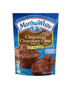 Clearance Special - Martha White Chocolate Chocolate Chip Muffin Mix - 7.4oz (209g) **Best Before: 09 December 23**