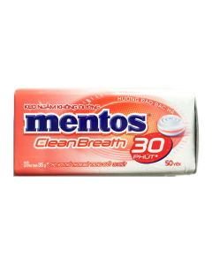 Clearance Special - Mentos Clean Breath Peach Mints - 35g **Best Before: 6th July 2025**