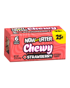 Now & Later 6 Piece Strawberry Candy 0.93oz (26g)