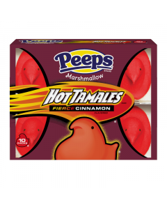 Clearance Special - Peeps Hot Tamale Cinnamon Marshmallow Chicks 10PK - 3oz (85g) **Best Before: September 2023**