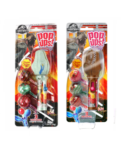 Clearance Special - POP UPS! Lollipops Jurassic World Blister Pack - 1.26oz (36g) **Best Before:22nd March 2024**