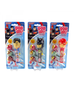 Clearance Special - POP UPS! Lollipops Justice League Blister Pack - 1.26oz (36g) ***Best Before: 22nd March 2024*