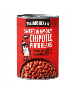 Clearance Special - Serious Bean Co Chipotle Pinto Beans - 15.75oz (446g) **Best Before: June 23**