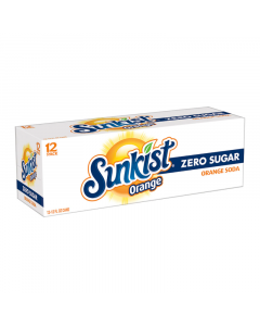 Clearance Special - Sunkist Orange Zero Sugar - 12-Pack (12 x 12fl.oz (355ml)) **Best Before: 2nd May 2024**