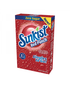 Sunkist Red Punch Zero Sugar Singles to Go - 0.58oz (16.5g)
