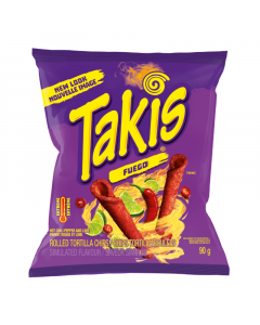 Clearance Special - Takis Fuego Rolled Tortilla Corn Chips - 90g [Canadian] **Best Before: 24th January 2024**