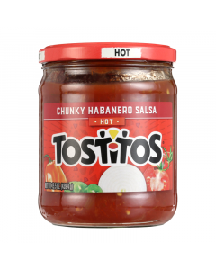 Clearance Special - Tostitos Chunky Habanero Salsa Hot 15.5oz (439.4g) **Best Before: 06 January 24 **