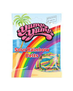 Yumy Yumy Gummy Candy Sour Rainbow Belts - 4.5oz (128g)